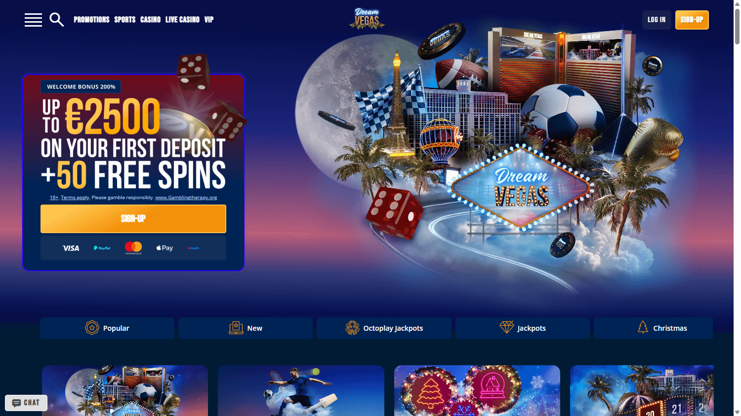 Dream Vegas Casino Desktop screenshot
